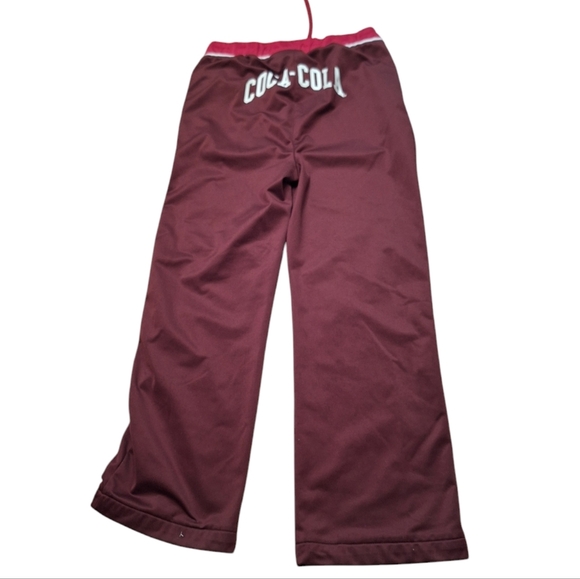Coca-Cola Track Pants Ladies Medium Drawstring Wide Leg Burgundy Red White - Picture 3 of 8